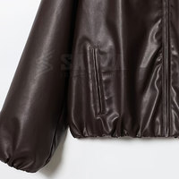 Blouson Bomber en Cuir de Qualité Supérieure pour Femme, Vêtement d'Extérieur Tricoté Respirant pour l'Hiver, Idéal pour les Fêtes, les Tenues Décontractées et les Activités de Plein Air