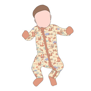 Vêtements pour enfants en gros, barboteuses, combinaisons, vêtements pour enfants en bambou, fermeture éclair double sens, imprimé western, barboteuses pour bébés, vêtements pour nouveau-nés - Product Image 3