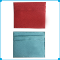 Dompet Kartu RFID Mikrofiber Custom, Dompet ID Kulit PU Kecil Unisex Gaya Inggris