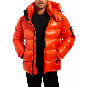 Chaqueta acolchada para hombre con estampado OEM personalizado de alta calidad, impermeable, informal, de algodón para invierno, con bolsillos con logotipo personalizado, servicio OEM - Product Image 1