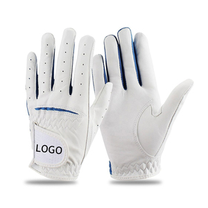 Gants de golf à ajustement décontracté, toucher doux, design respirant, cuir véritable, fermeture à boucle et crochet, sangle de poignet réglable pour les mains sportives - Product Image 1