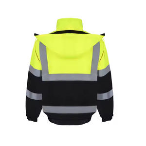 Chaqueta de invierno de seguridad reflectante de alta visibilidad para hombre al por mayor ropa de trabajo 2 en 1 polar ropa de trabajo de alta visibilidad chaqueta impermeable 2025 - Product Image 2