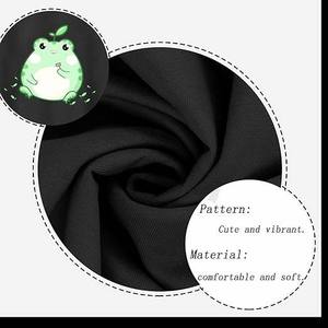 เสื้อสเวตเชิ้ตมีฮู้ดสำหรับผู้หญิงผ้าฝ้ายลายกราฟิกมีสไตล์เกาหลีลำลองน่ารัก - Product Image 3