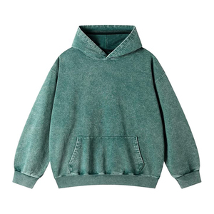 Sudadera con Capucha Extra Grande de Felpa Francesa Gruesa Personalizada al por Mayor, Sudadera con Capucha Esencial con Bordado y Estampado Puff para Hombre - Product Image 1