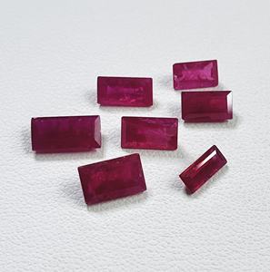 Best Price Natural Mozambique <b>Ruby</b> Heated 7.70 Carat Baguette Shape Reddish Pink Color Loose Gemstone for Jewellery Making - Product Image 2