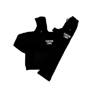 เซ็ตเสื้อฮู้ดผ้าฟลีซสำหรับผู้ชายชุดวอร์มพิมพ์ลายสกรีนผ้าฝ้ายออกแบบโลโก้ได้ตามต้องการสำหรับฤดูใบไม้ร่วงและฤดูหนาว - Product Image 6