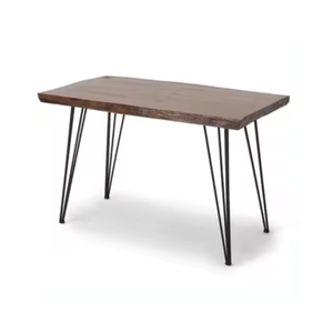 Mesa de restaurante moderna con patas de metal y madera Muebles más vendidos para hoteles Cocinas Áreas de comedor Suministro directo de fábrica - Product Image 6