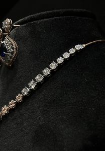 สร้อยคอเพชรสีทอง14K & 18K ชุดเพชรธรรมชาติแท้พร้อมต่างหูหินสีเครื่องประดับงานทำมือ - Product Image 5