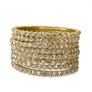 Bracelet en verre scintillant de forme émeraude tendance, best-seller, lot en vrac, tailles assorties, bijoux de mariage, prêt à être expédié pour femmes - Product Image 4