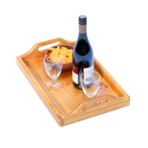 Plateau de service en bois naturel pour hôtel et restaurant de l'exportateur indien plateau de restauration rapide de forme rectangulaire de style européen - Product Image 4