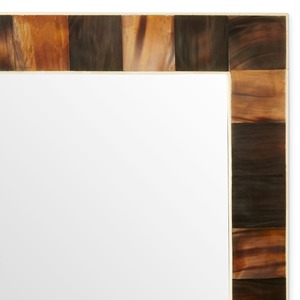 Elegante moderno hogar Oficina decorativo pared espejo hecho a mano cuerno incrustaciones marco Vintage Boho Chic acento - Product Image 6