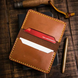 Genuine Cowhide Leather Vintage Style Durable RFID Cardholder <b>Wallet</b> LCH-0302 Multi-Function <b>Card</b> <b>Holder</b> for Credit - Product Image 1