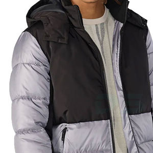 แจ็กเก็ตปลาปักเป้าแบบบล็อกสีสำหรับฤดูหนาวสไตล์ไฮสตรีทผลิตจากปากีสถาน - Product Image 2