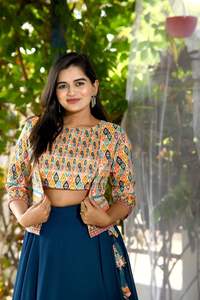 Lehenga choli ผู้หญิงแฟชั่นพิมพ์ลายดิจิทัลปักเลื่อมบานออกล่าสุด - Product Image 6