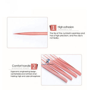 Altomme-Lot de pinces à épiler, revêtement rose, volume professionnel et isolation, pointe fine, anti-corrosion - Product Image 4