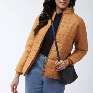 Chaqueta de Invierno para Mujer, Estilo Nuevo, Acolchada, Estampada, Largo Regular, Talla Grande, Transpirable, Impermeable, Reversible, Cierre de Cremallera, OEM, Algodón - Product Image 3