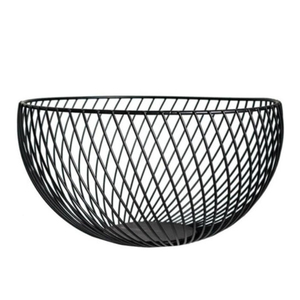 Top Quality Dual Floor Wire Metal Decorative Fruit Basket New Arrival Design Black Finishing Fruit Storage Basket - Product Image 6