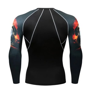 Best Selling Men Gym Fitness Compression Rash Guard Shirts Men's Rash Guards Custom Sublimation Print <b>Rashguard</b> - Product Image 2