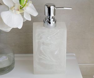 Handmade Decorative Resin Dispenser Modern and Durable Pump Bottle for <b>Liquid</b> <b>Soap</b> Shampoo and Hand Sanitizer - Product Image 3