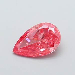 Diamante Cultivado en Laboratorio, Color Rosa Intenso, Corte Pera, 1ct, SI1 - Product Image 1