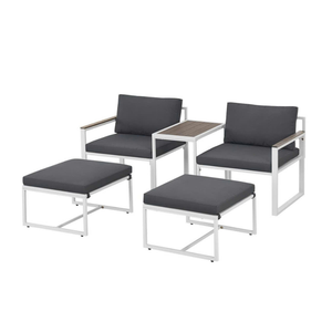 ชุดลานบ้านคุณภาพสูงเฟอร์นิเจอร์กลางแจ้งขนาด7ซม. เบาะนั่งเก้าอี้และโต๊ะสีบาริชุดโครงเหล็ก - Product Image 1