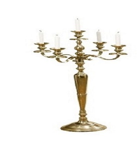 Candélabres hauts en aluminium et cuivre de haute qualité Candélabres dernier design pour la décoration de centres de table de mariage pour la décoration de bougies lumineuses - Product Image 2