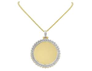 Handcrafted 925 Silver <b>Moissanite</b> Diamond Circle Custom Hip Hop <b>Pendant</b> Jewelry <b>Charm</b> for Men & Women Party Wear - Product Image 3