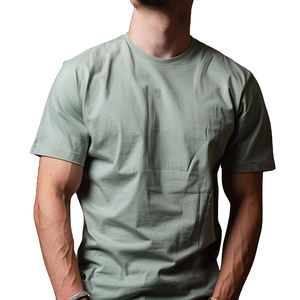 Moda Hombre 100% algodón cuello redondo Camiseta microfibra deportiva Fitness al aire libre Streetwear cómodo tejido Camisetas De Hombre - Product Image 5