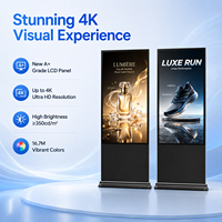 ZDHQ - Quiosco de Señalización Digital con Pantalla de 55 Pulgadas, Pantalla Publicitaria 2K para Centros Comerciales y Tiendas Minoristas