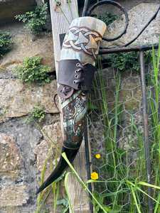 Jarra Vikinga para Beber, Auténtica, Inspirada en la Edad Media, Tallada, Ecológica (650 ml), para Cidra, Cerveza y Otras Bebidas - Product Image 5