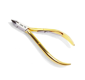 Vente en gros de pinces à cuticules de salon professionnel faites à la main pour manucure et pédicure Pinces à cuticules en acier inoxydable avec mâchoire colorée 16 - Product Image 2