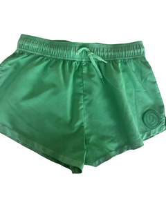 Shorts de course pour femmes à taille haute vert avec cordon de serrage, shorts d'entraînement actifs à séchage rapide pour la salle de sport, le fitness et les vêtements de sport d'été - Product Image 2