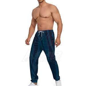 Pantalon homme décontracté taille moyenne haute qualité léger en toile couleur unie sublimation coupe ample teint uni-service OEM disponible - Product Image 5