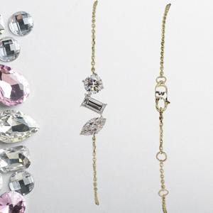 Luxe 1.42 Ct Lab Grown Diamond Bracelet 14K Or Rose Mixte Coupe VVS Clarté 7 Pouces Minimaliste Chaîne Bijoux Femmes - Product Image 2