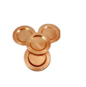 Posavasos de metal martillado para decoración de regalo, mesa, cerveza, bebida, posavasos de metal con diseño redondo dorado, precio de fábrica - Product Image 2