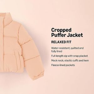 Chaquetas Ligeras Cortas para Mujer, Chaqueta Acolchada con Cierre Completo y Capucha - Product Image 4