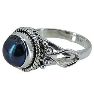 Navya <b>Craft</b> Handmade 925 Sterling Silver Peacock Black Pearl <b>Ring</b> Freshwater June Birthstone Jewelry for Women Boho <b>Ring</b> - Product Image 1