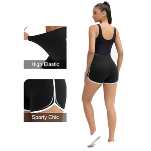 Pantalones cortos de yoga para gimnasio para mujer sin costuras de cintura alta Scrunch Butt Workout Running Yoga Short con diseño y tamaño personalizados - Product Image 5