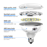 Ampoule LED portable rechargeable d'urgence, ampoule encastrée énergétique, projecteur de plafond à intensité variable E27 B22 ABS