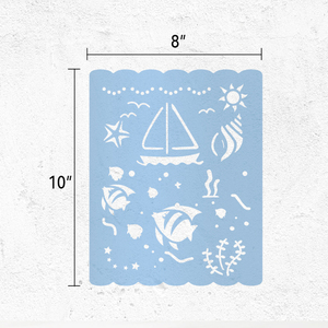 ลายฉลุ PET ลายชีวิตใต้ทะเลสำหรับงานสมุดภาพและงานประดิษฐ์ - Product Image 3
