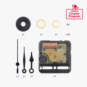 Cogsworth Modern Wall <b>Clock</b> Mechanism ZH006 Brass Aluminium Plastic Accessories Sleek Design with Stylish Parts - Product Image 1