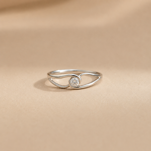 Bague Solitaire Orbit Celestial - Bijou Moderne Vintage et Tendance - Product Image 2