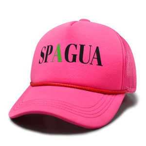 Casquette de camionneur à logo personnalisé imprimé brodé Casquette de sport à 5 panneaux Mesh Foam pour hommes Y2K Style Outdoor Cycling Beach Cap Low Denim Terry - Product Image 1