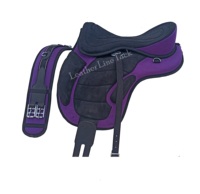 Selle de course anglaise synthétique sans arbre Freemax violette, très vendue, durable, légère, fournie par le fabricant, plus de 10 tailles disponibles