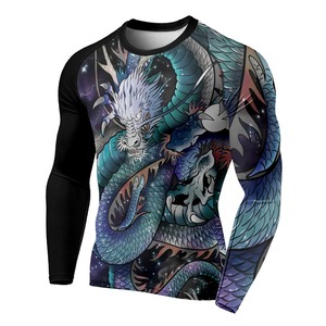Custom Rash Guard Camisas de manga larga de compresión superior de secado rápido de protección UV Traje de baño para surf Buceo MMA Gimnasio Ropa deportiva - Product Image 2