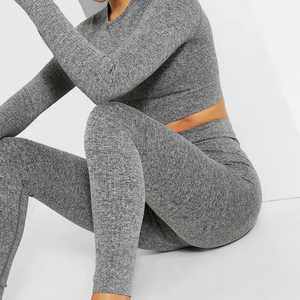 Conception unique 2024 femmes Yoga ensemble 2 pièces sport mode taille élastique Fitness yoga tenue femmes ensembles - Product Image 4