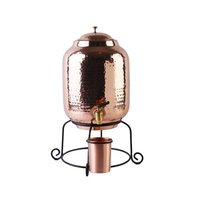 Pichet Distributeur d'Eau en Cuivre Poli Moderne et Traditionnel, Nouveauté 2025, Placage/Impression Personnalisés, Idéal pour la Maison, l'Extérieur et l'Hôtellerie