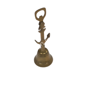 Campana antigua con mango de diseño de grabado a mano, campana niquelada, campana plateada de latón de Venta caliente con acabado personalizado - Product Image 4
