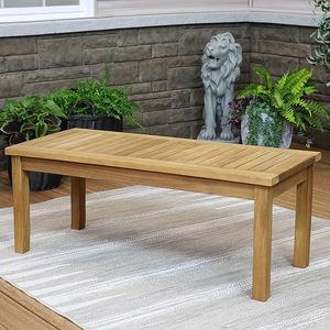 Table basse en teck de style moderne pour jardin extérieur Patio hôpital entrée salle à manger buanderie-prix d'usine meubles en bois - Product Image 3