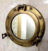 Ojo de buey de aluminio artesanal con acabado pulido, decoración náutica, estilo ventana, para colgar en la pared, para el hogar, oficina, hotel, interior